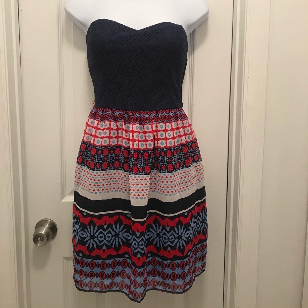 Strapless Fitted Bodice Summer Dress